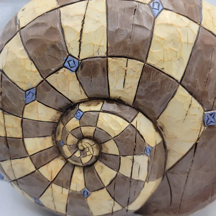 Jim Shore 2005 Large 8" Carved Snail Creation for Heartwood Creek Wood Patchwork