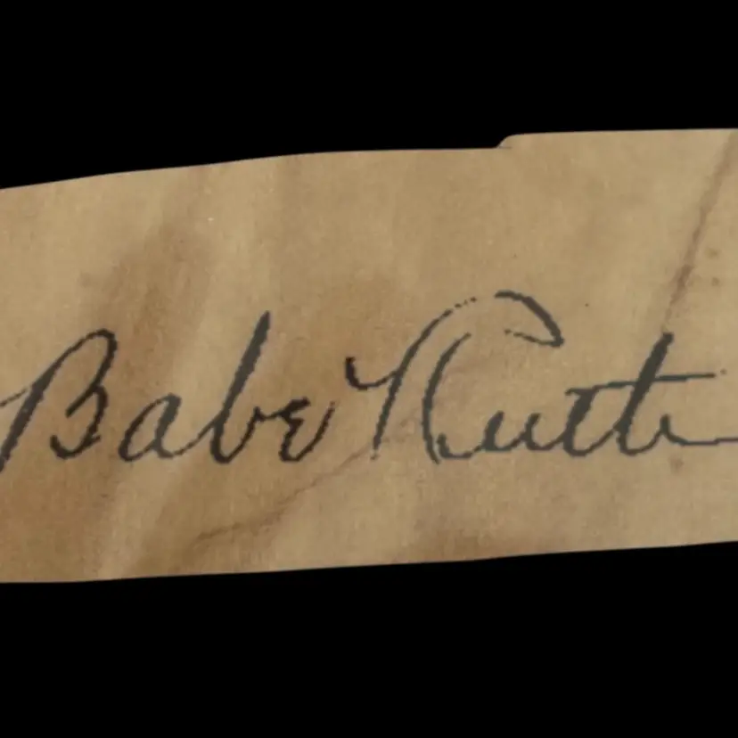 Babe Ruth Signed Autograph Cut Paper