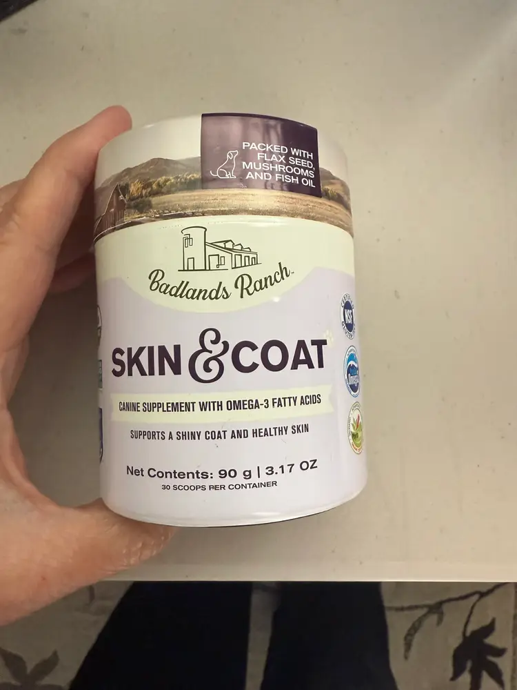 Skin & Coat Canine Supplement with Omega 3 fatty acids by Badlands Ranch