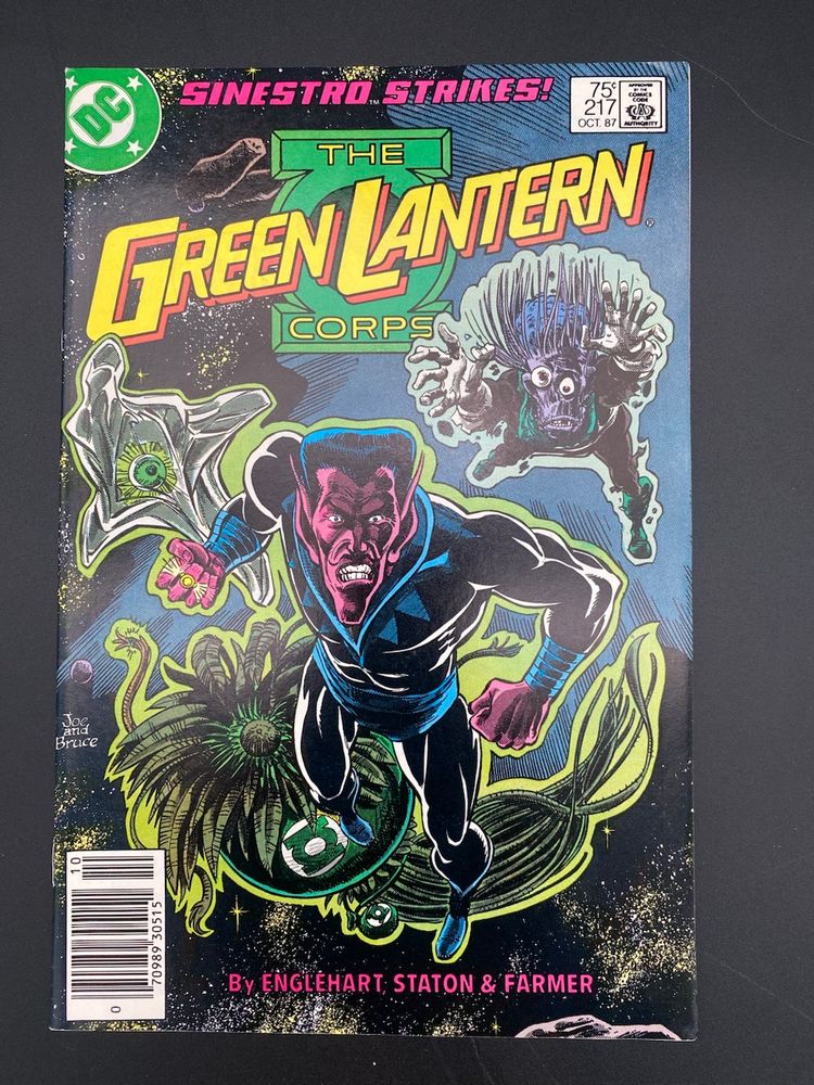 The Green Lantern Corps Issue 217 - October 1987 DC - Newsstand Cover