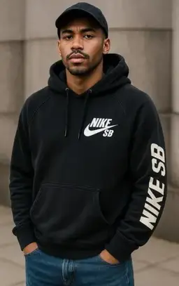 Streetwear Skate Style Black Pullover Hoodie Nike SB Men’s Medium