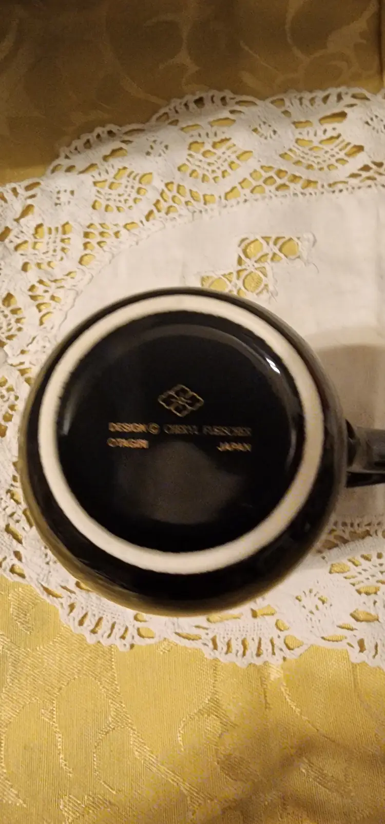 Vintage Otagiri Black Cat Coffee Cup