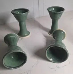 Set of 4 Handmade Goblets-Turquoise