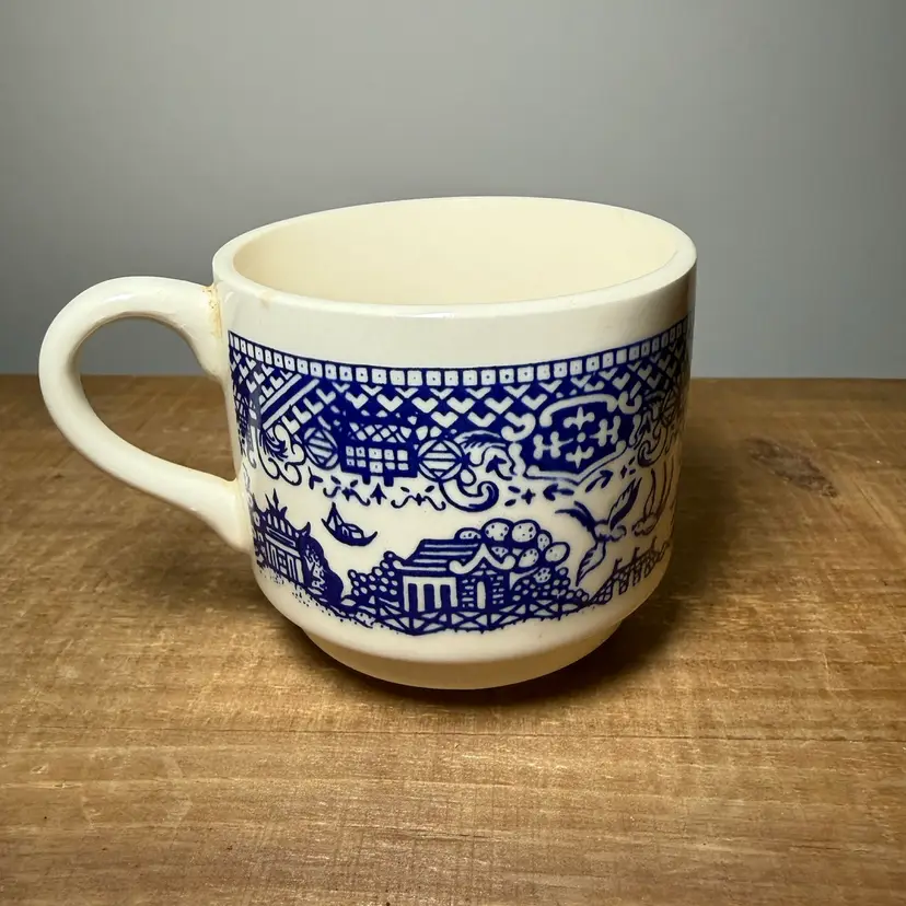 Royal China Blue Willow Stacking Coffee Mug USA