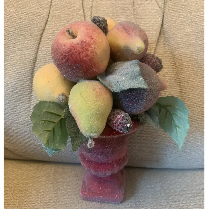 Vase Full Of Glittery Fruit