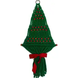 Macrame Christmas Tree With Wooden Beads Super Cute
