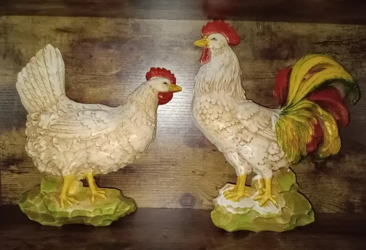 1970s Homco Hen and Rooster Wall Hangings