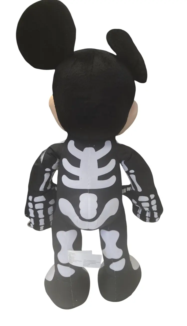 Gemmy Disney 26" Mickey Mouse Standing Skeleton Figure with Halloween Mask