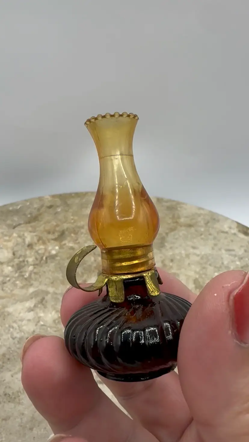 Vintage  Miniature  Oil Lamp Perfume Bottle