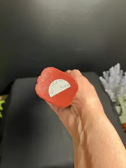 14" Wood Carved Skinny Santa Holding a Tree-Lot 30