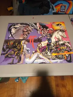 Double sided Comic book poster form the 90s