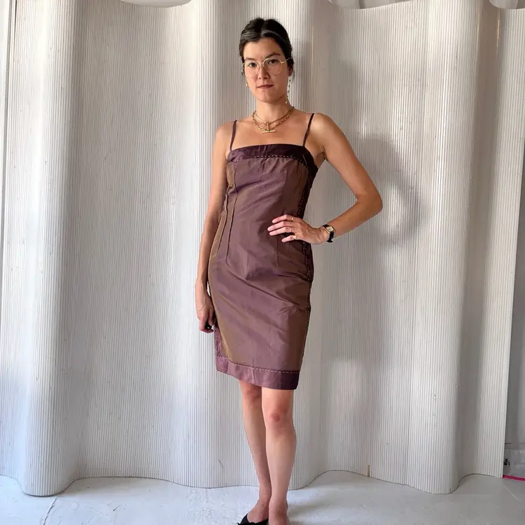 Moschino Plum Silk Dress