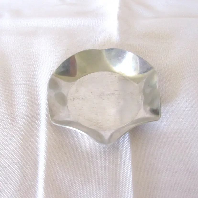 Vtg Aluminum Butter Pat Made in Occupied Japan 2.5"