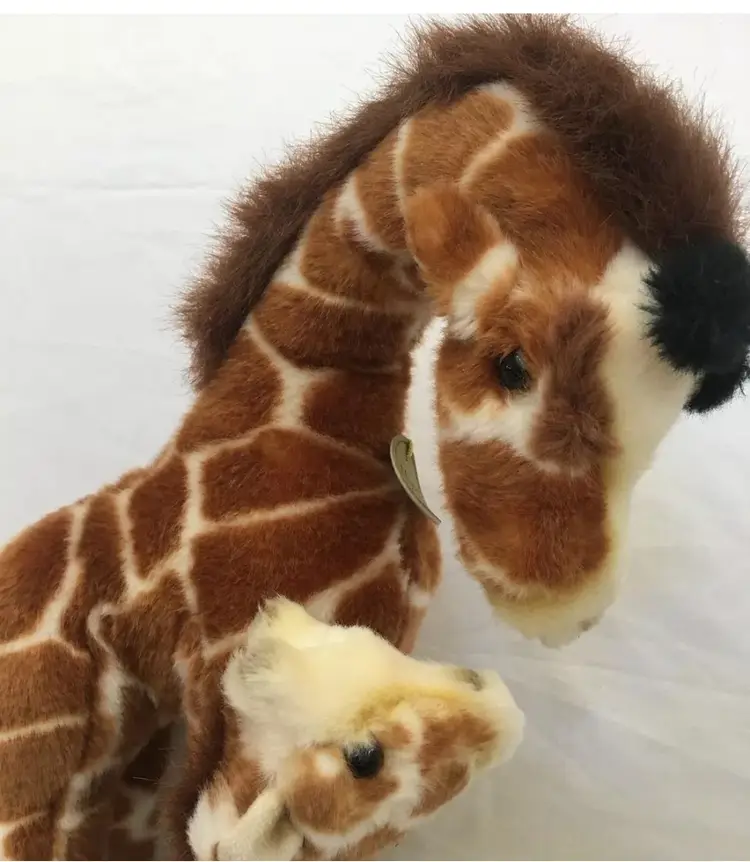 Miyoni by Aurora Giraffe Mother and Baby Plush Stuffed Animal 15in Brown