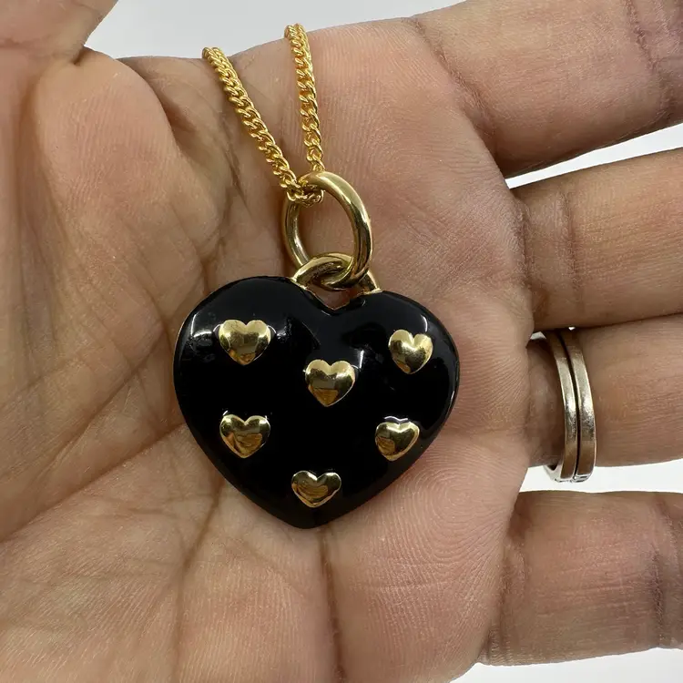 Joan Rivers Heart Shaped Pendant & GF 30” Chain