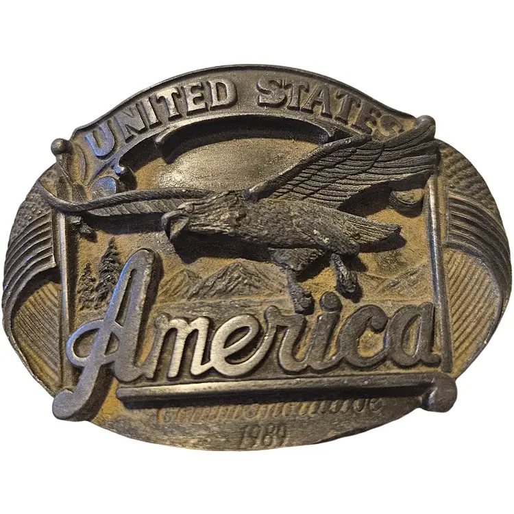 1989 Arroyo Grande Buckle Co USA Eagle Commemorative Belt Buckle 81/5000