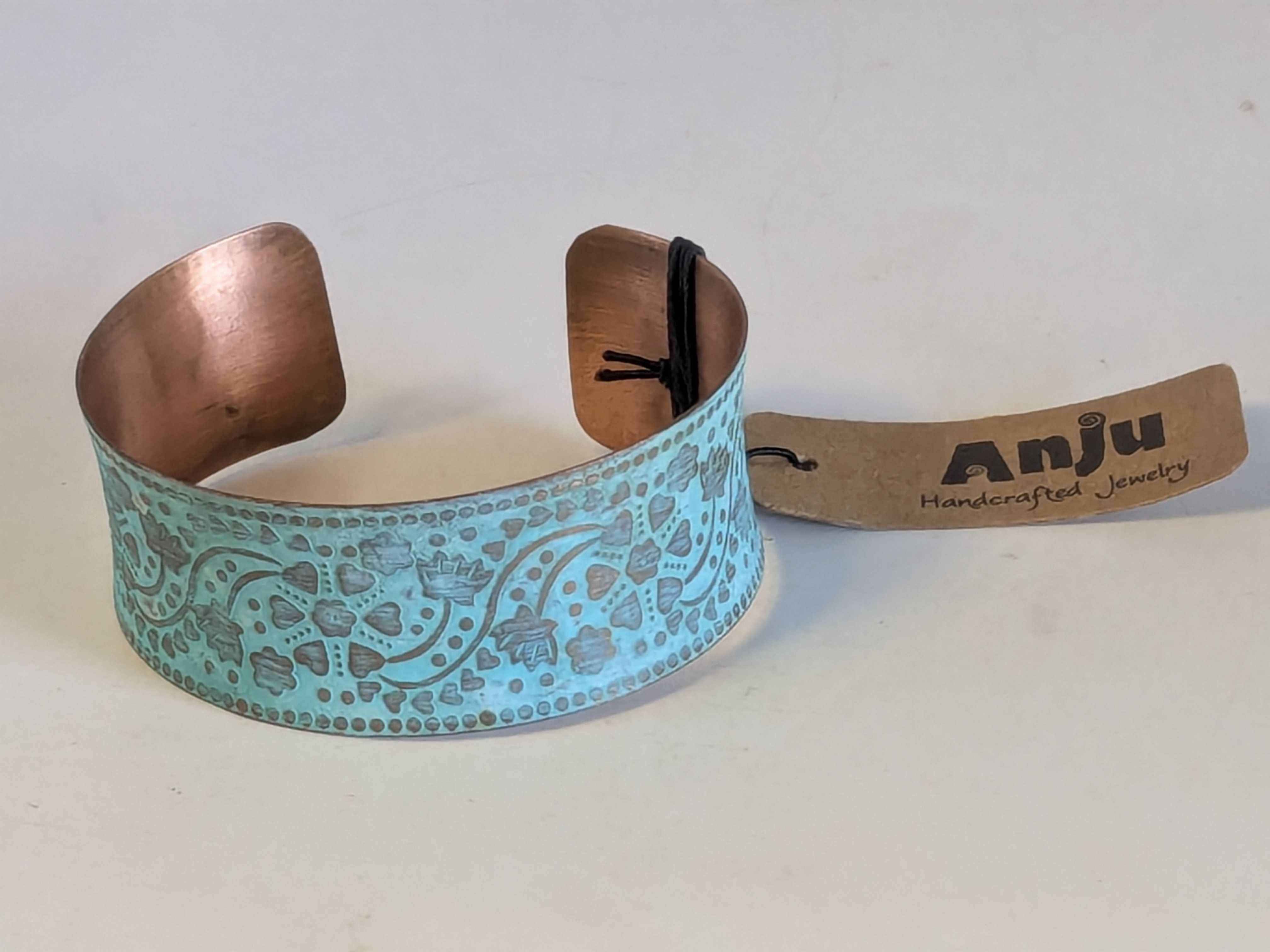 アクセサリー anju.akitopapa Niknax · Anju Handcrafted Copper Cuff Bracelet Turquoise Hues and