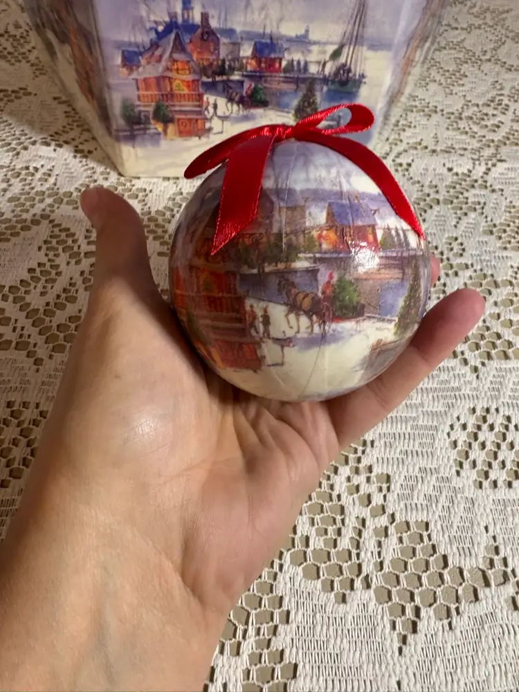 Vintage Victorian Christmas Ornaments Set Of 12 With Box