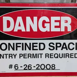 OSHA Danger Sign: Confined Space - Enter By Permit Only