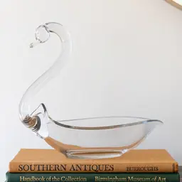 Unique Vintage Murano-Style Swan Dish