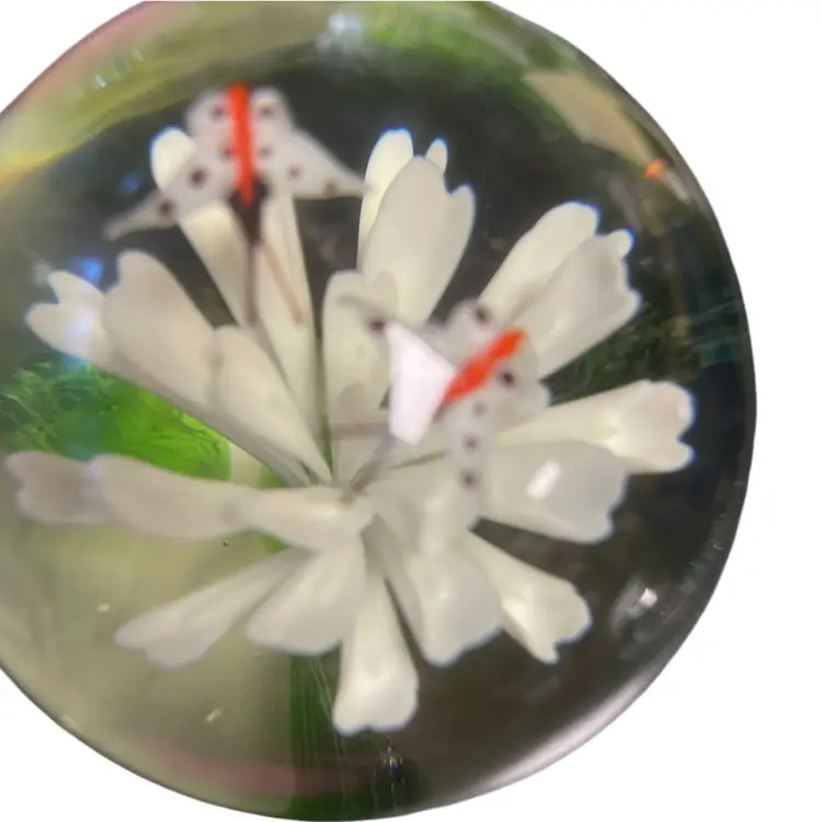 Butterfly And Chrysanthemum Paperweight