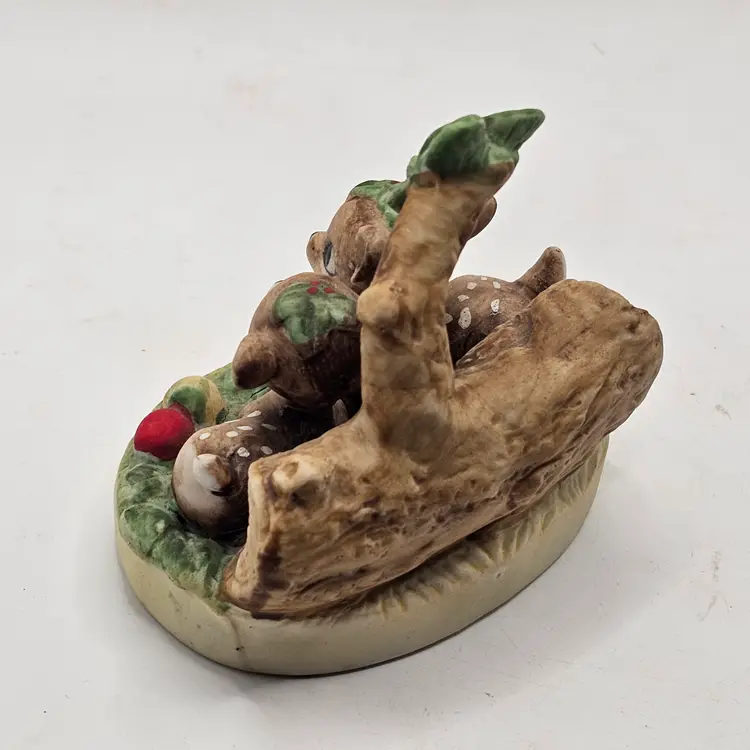 George Good fawn deer Christmas Figurine good tidings for all