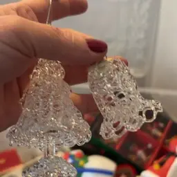 Tree & Bell Strung Glass Ornaments