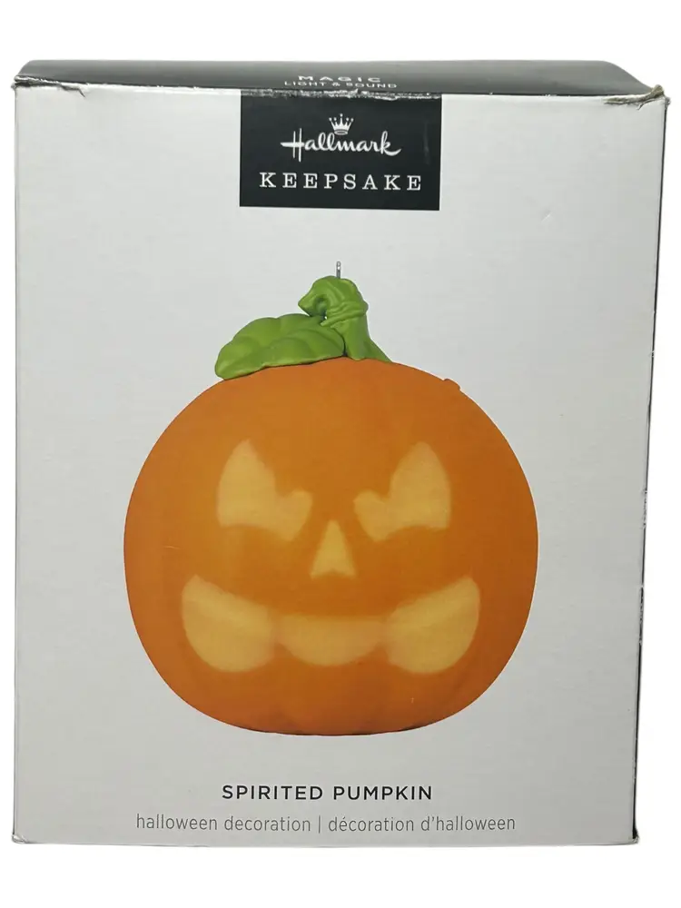 Hallmark Keepsakes Halloween Spirited Pumpkin Magic Light & Sound Jack-O-Lantern