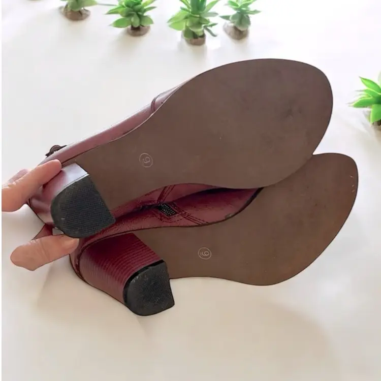 Vintage Brown Sould Leather Ankle Boots Women's Size 9