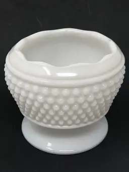 American Hobnail Westmoreland White Milk Glass Rose Bowl