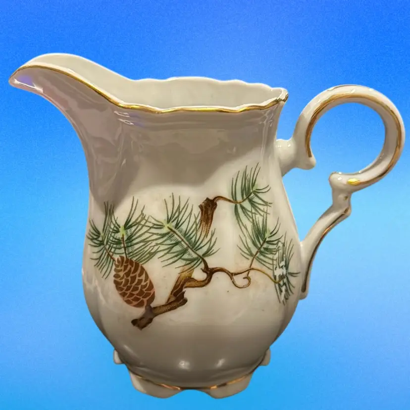 Vintage Porcelain Pinecone Motif Creamer / Japan