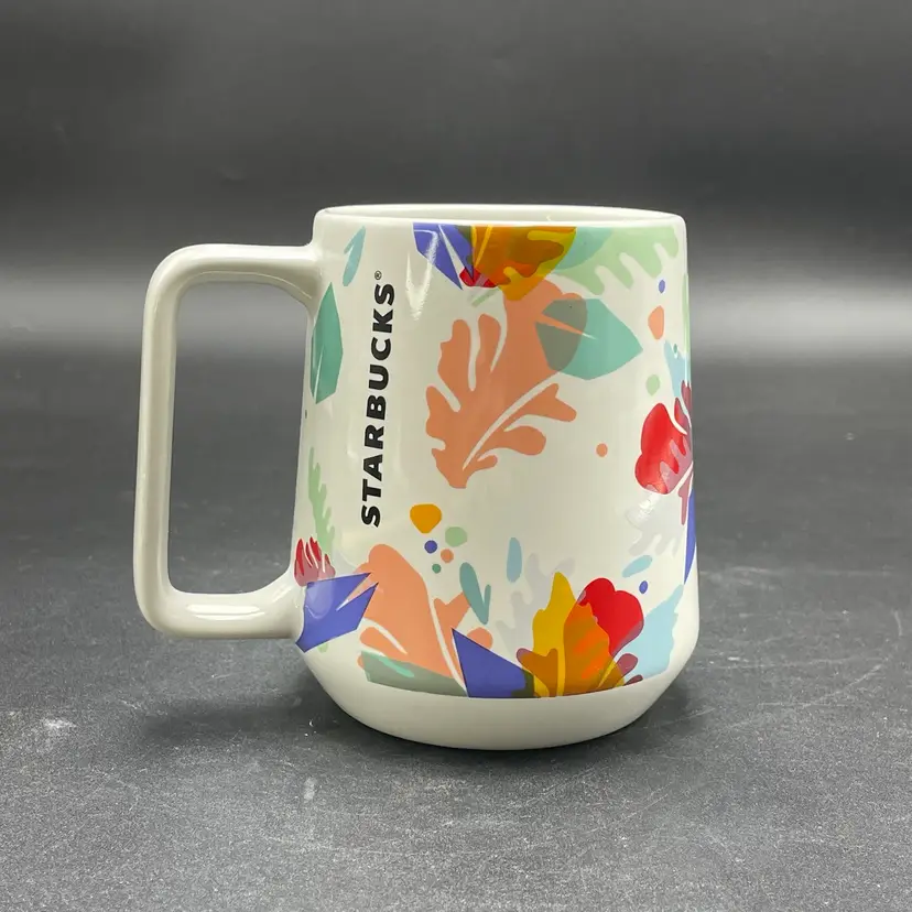 Starbucks Summer 2020 Coffee Mug Cup Tropical Floral Drinkware Kitchen
