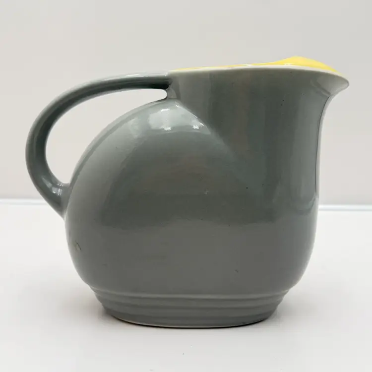 Hall Gray and Yellow Ceramic Refrigerator Pitcher