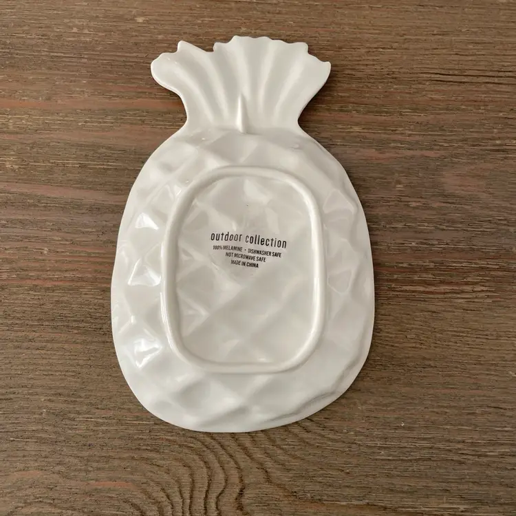 Melamine Pineapple Snack Tray Trinket Dish Or Spoon Holder