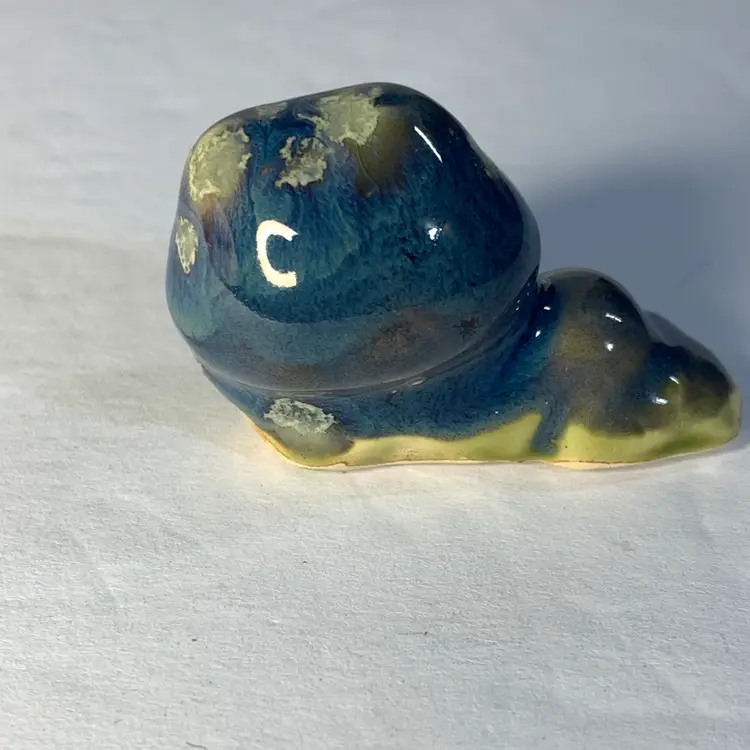 Art Pottery Blue Frog