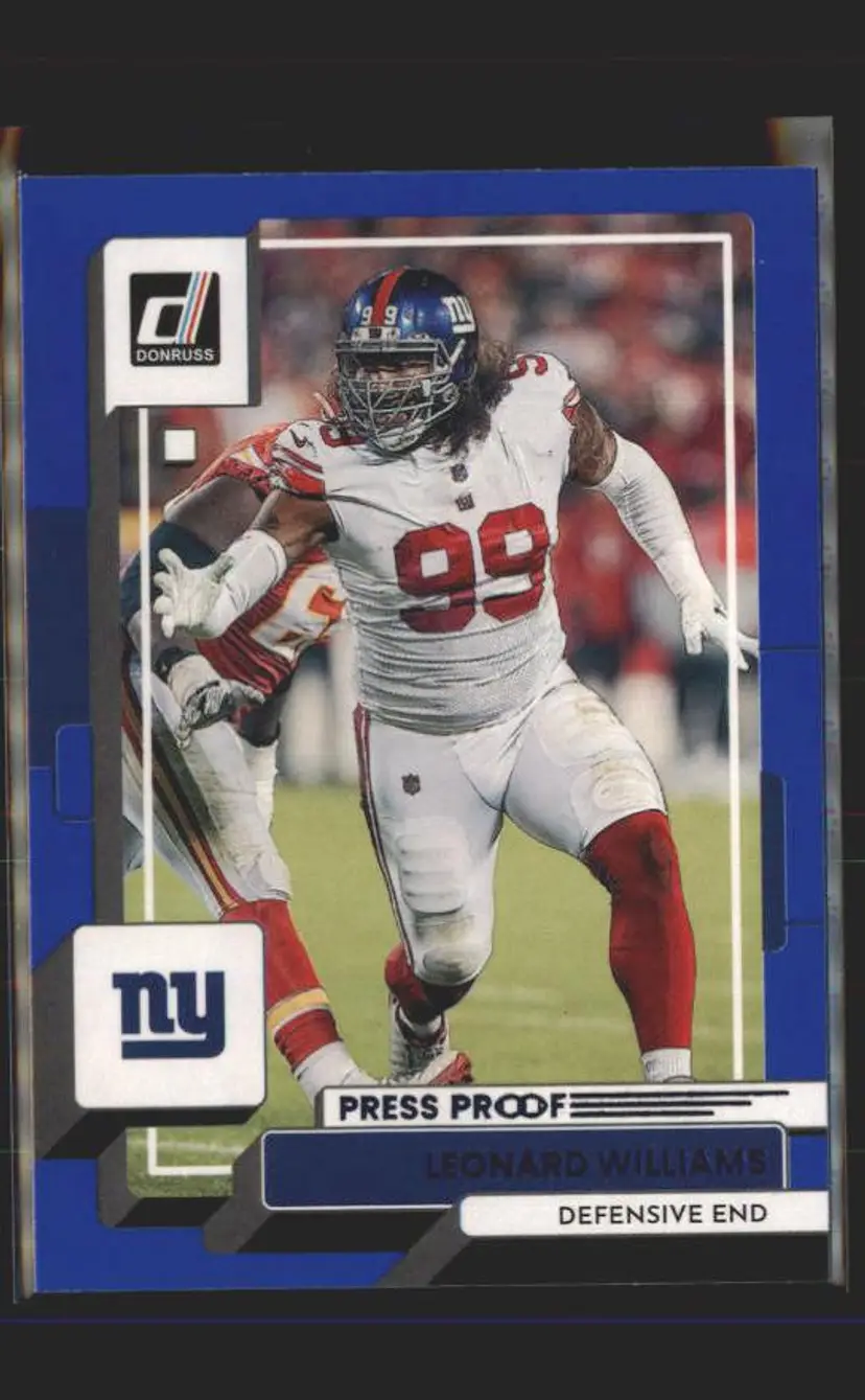 2022 Donruss #164 Leonard Williams Blue Press Proof - (139) - New York Giants