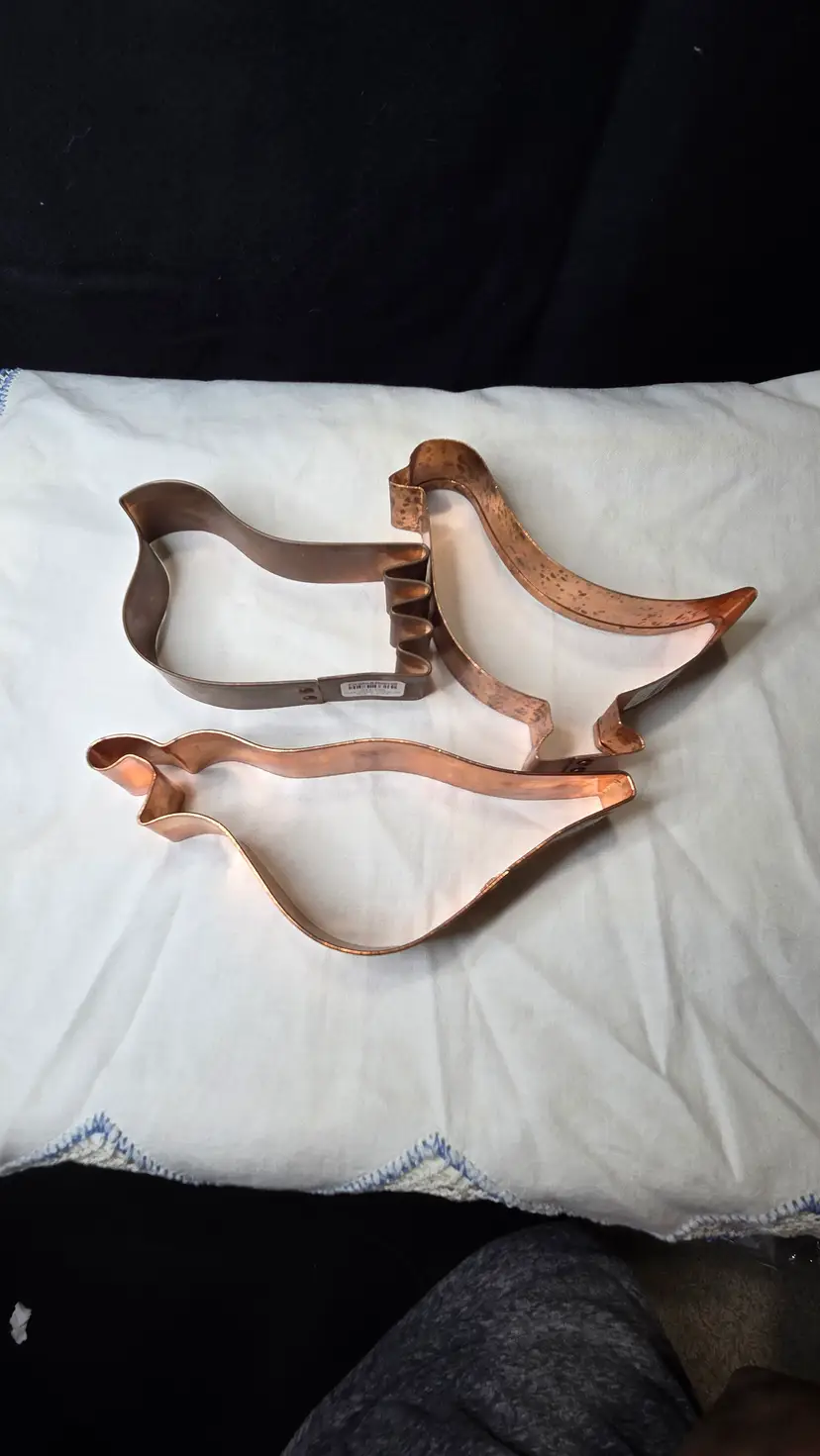 Crate and Barrel Copper Bird Cookie Cutters Set