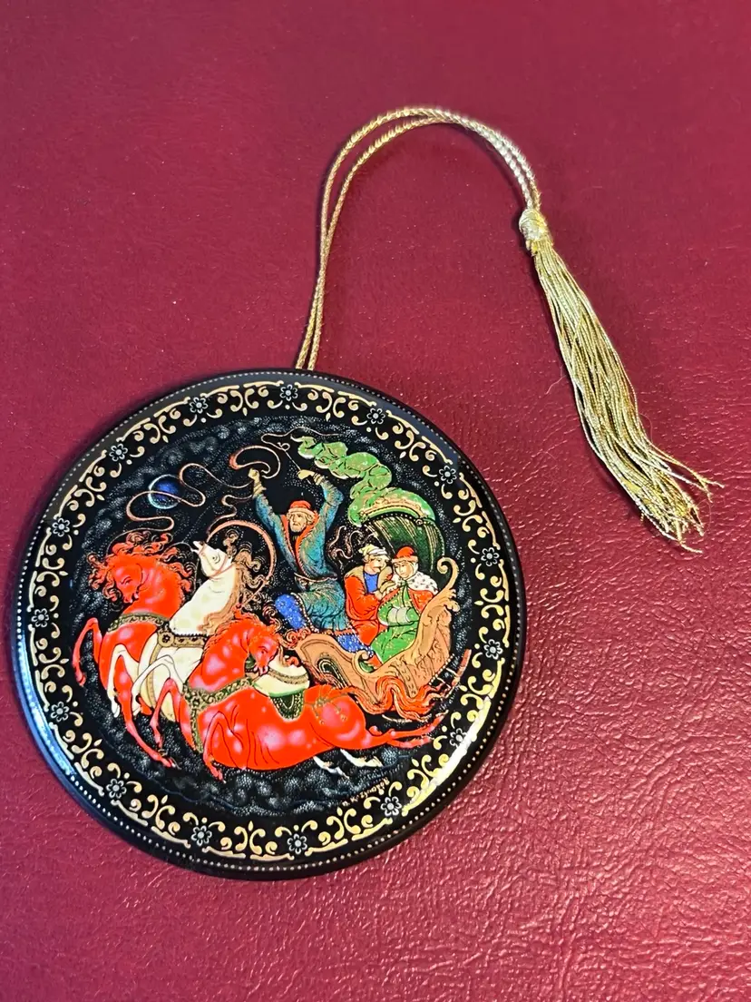 1996 Tianex Russian Fairytale The Magic Troika Ornament
