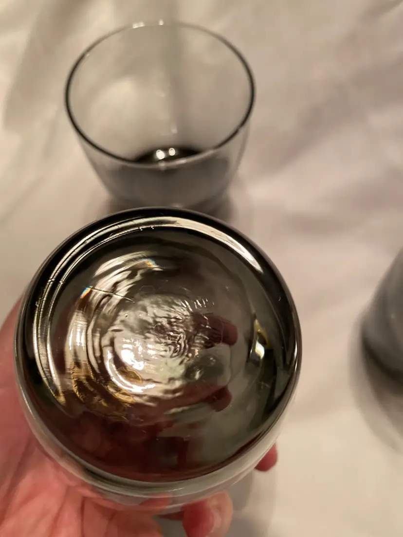 3 Vintage Libbey CLASSIC SMOKE GRAY Rocks Old Fashioned All Purpose Glasses