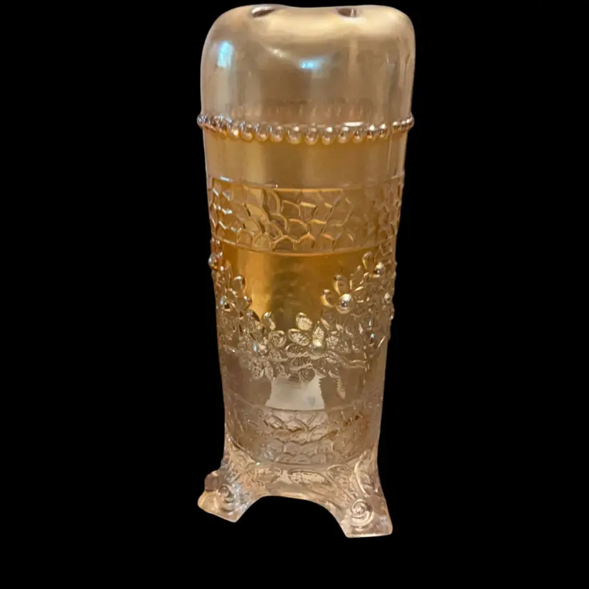 Fenton Marigold Carnival Glass Hat Pin Holder 6.75” x 2.75”