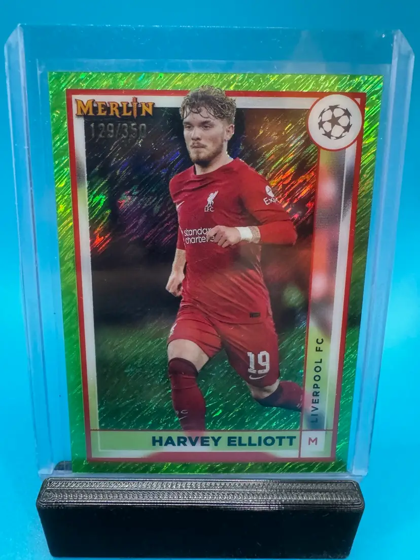 Harvey Elliott Topps Merlin Neon Green Shimmer Refractor /350 Liverpool