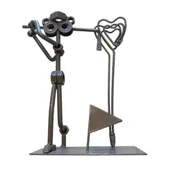 Golf Golfer Gift Metal Handcrafted Nuts and Bolts Golfer Sculpture Art Desk