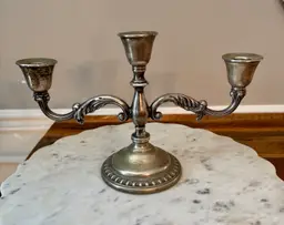 Silver Over Copper Candelabra
