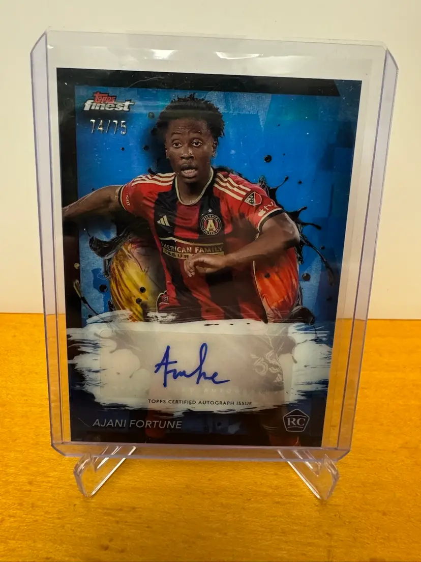 Ajani Fortune 2024 Topps Finest Rookie Auto 74/75 - Atlanta United