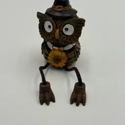Shelf Sitter Owl Fall Thanksgiving Resin Figurine