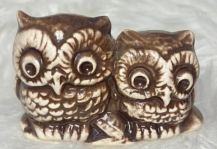 Great Horned Owl Figurine Made in Hawaii Vintage 1 1/2”
