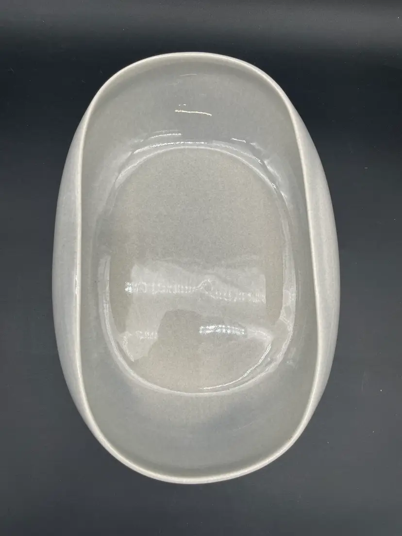 Granite Gray Russell Wright Oval Serving Bowl