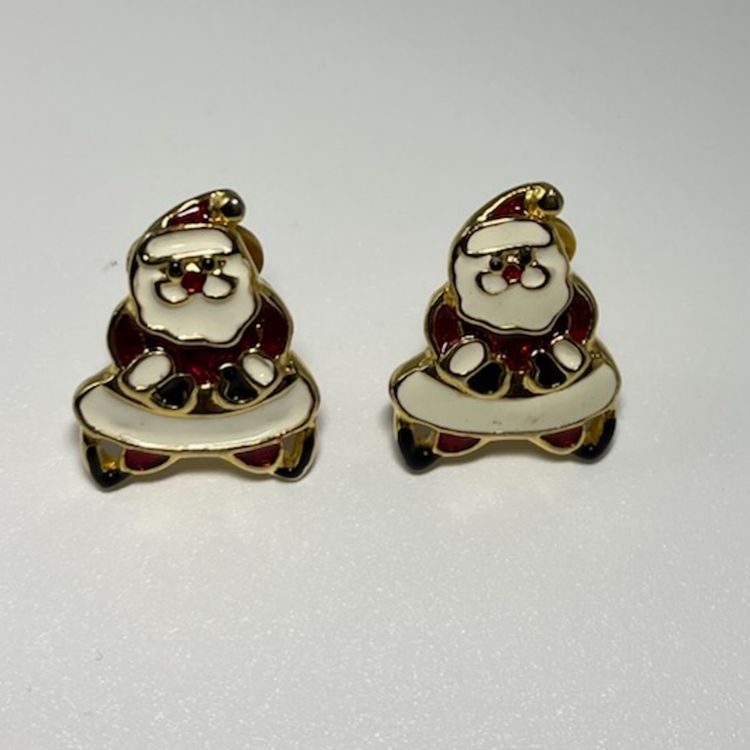 Vintage Santa Clip-on Earrings