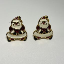 Vintage Santa Clip-on Earrings
