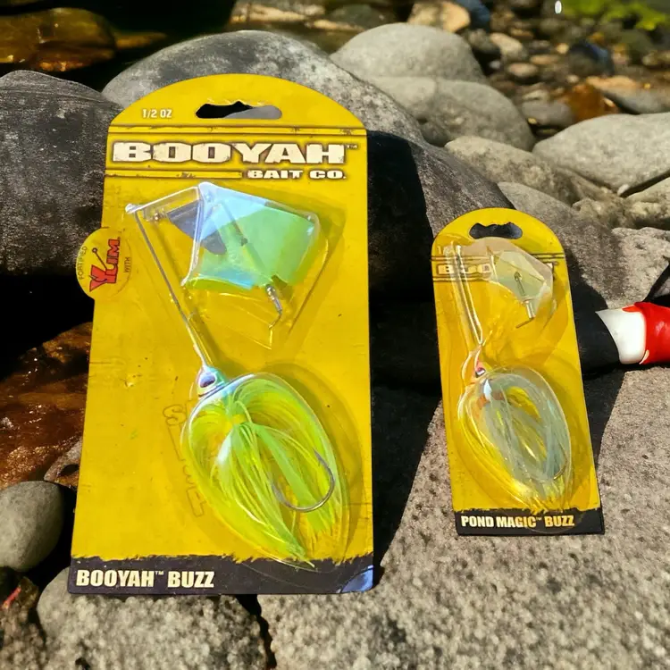 Lot Of 2 Booyah Bait Co Spinner Baits 1/2&1/8oz Green Yellow Lures